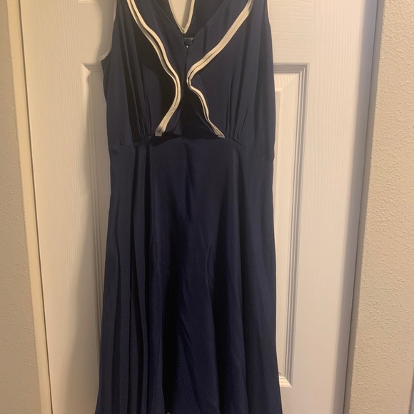 Anthro (Girls from Society) Navy Gull Wing Dress - Picture 2 of 3